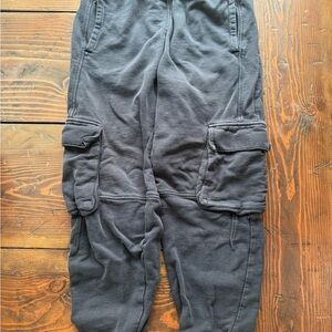Zara black Elastic Waist Cargo Drawstring Sweatpants